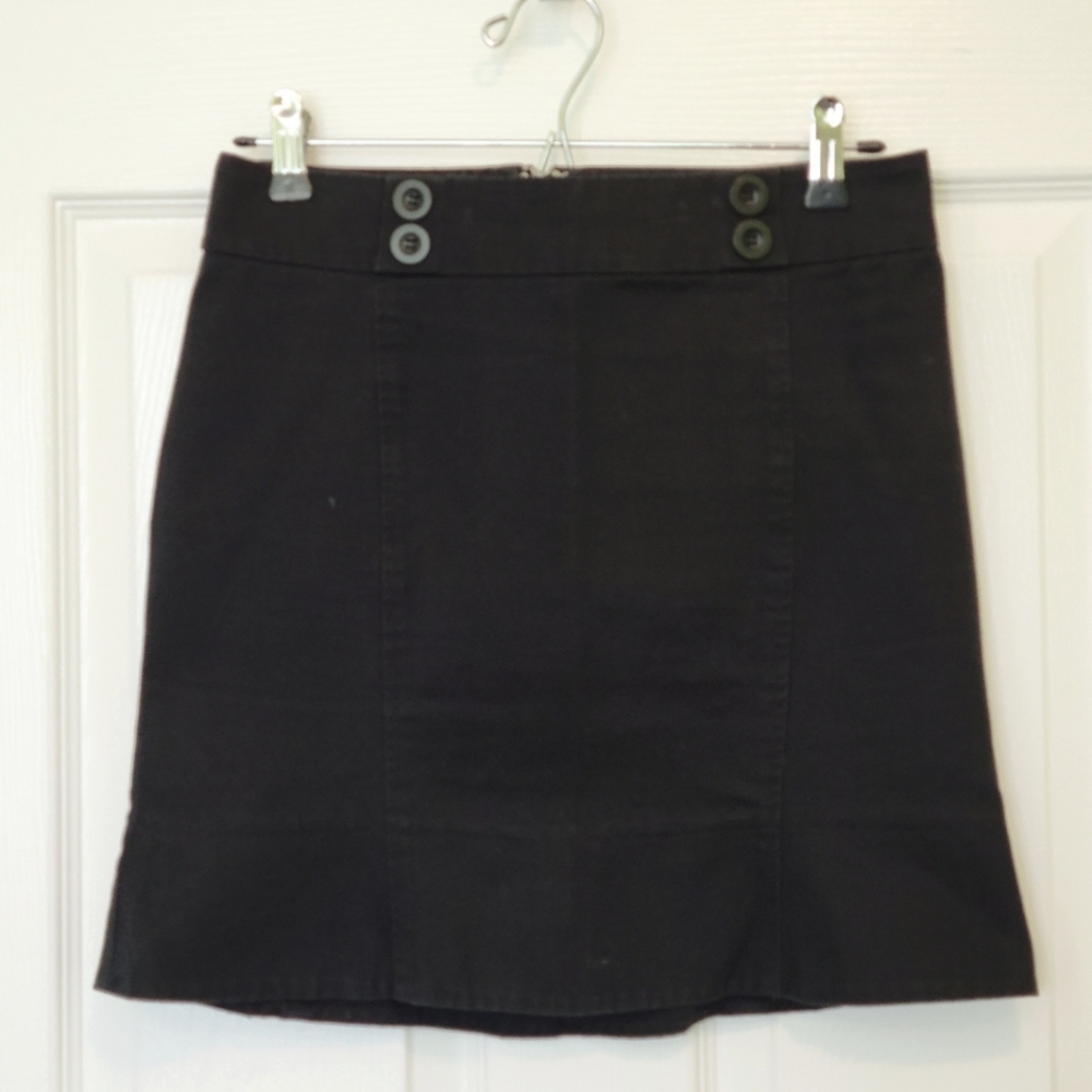 EXHILARATION 100% Cotton Skirt w/Peplum Hem